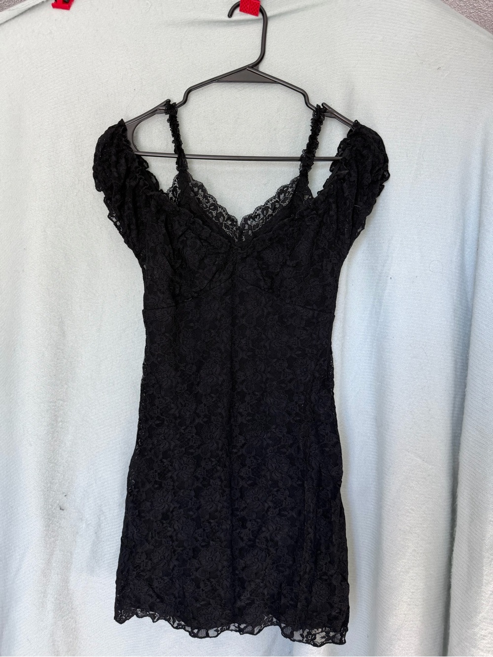 Black Lace Slip Dress - Women Intimates
